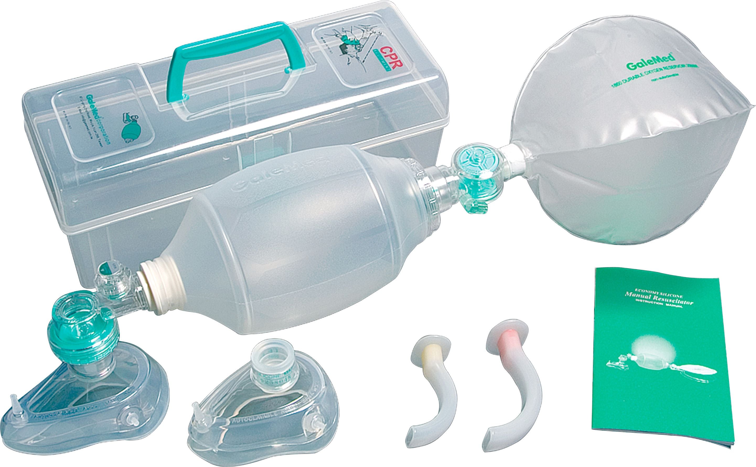 BVM Silicone Resus Set Rescu-2 Adult with 2 Masks and 2 Airways