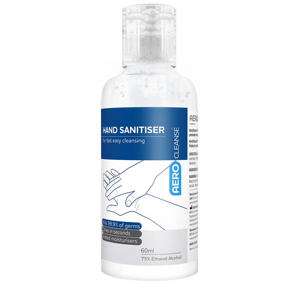 AEROCLEANSE 70% Alcohol Hand Sanitiser 60ml
