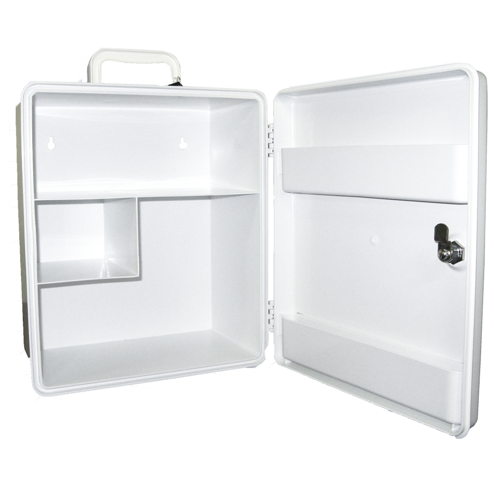 AEROCASE Large White Plastic Cabinet with Key Latch