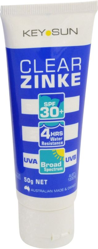 Keysun Clear Zinke 50g - 30+ 4hr Water Resistant - 510000 , 