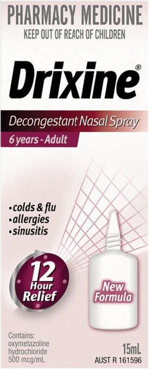Drixine Nasal Spray 15ml — S2 Pharmacy Medicine - 99066 by Drixine, 