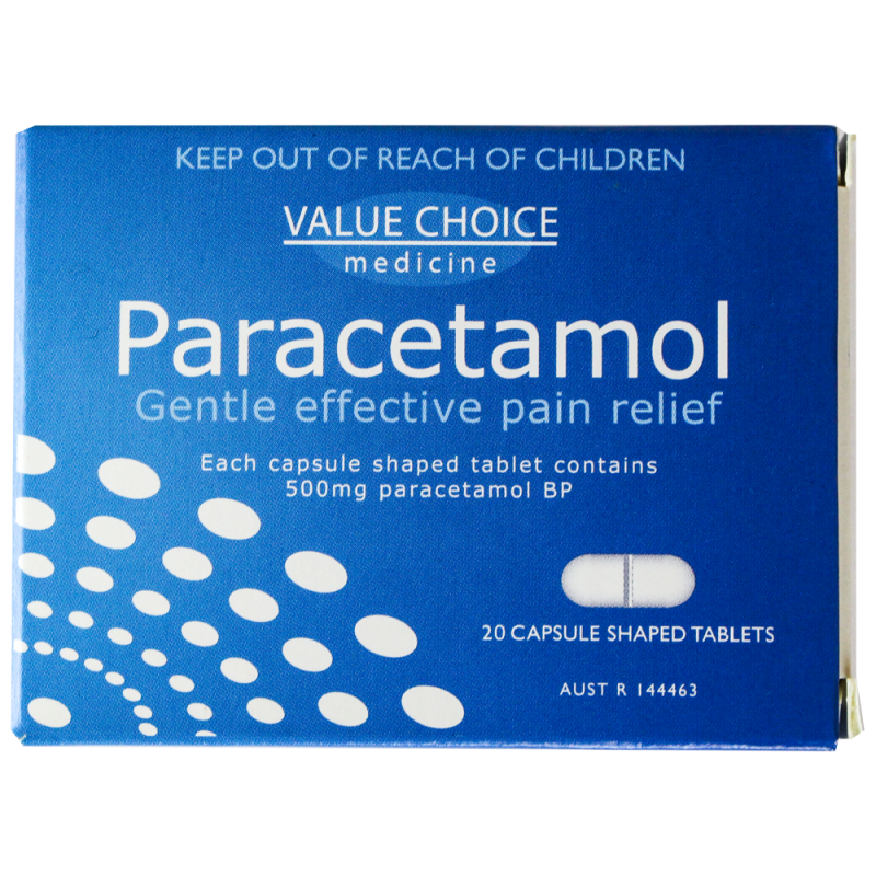 Paracetamol 500mg Tablets Box/20 - HV20G , 