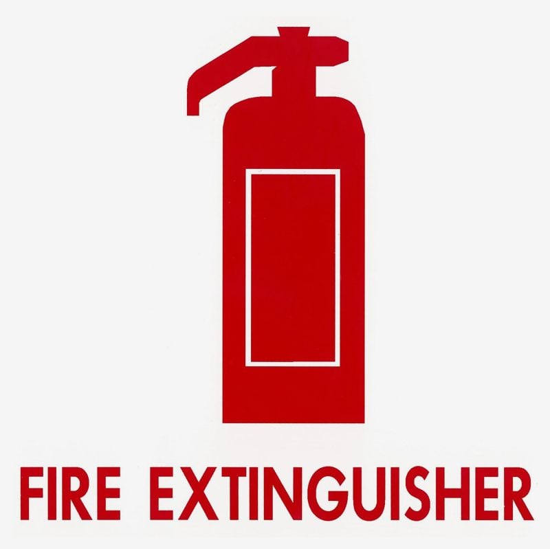 Sticker - Vinyl Fire Extinguisher 15 x 15cm - RF1SA , 