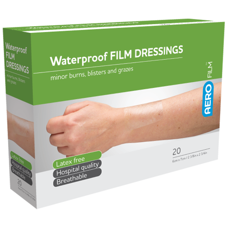 AEROFILM Waterproof Film Dressing 6 x 7cm Box/20 (GST FREE) - AFW00620 by Aero Healthcare, 