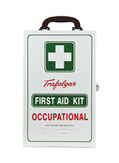 National Workplace First Aid Kit Wall Mount Metal Case by Trafalgar - 101560 ,