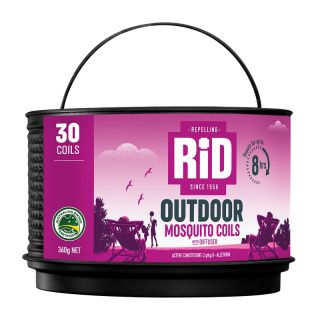 RID Outdoor Mosquito Coils 30 Pack with Diffuser - 700031 , 