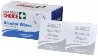 First Aider's Choice - Alcohol Wipes Pack of 100 - 871929 , 