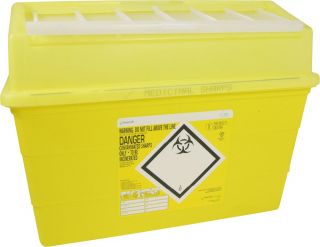 Sharps Container 24L Swing Top with Flange and Seal - 99122 , 