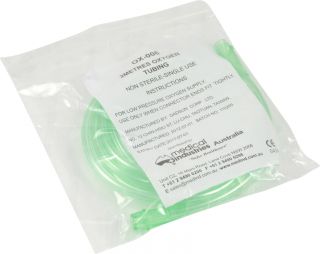 Oxygen Tubing Green 2 Metre Length with Connectors - 99244 ,