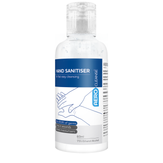 AEROCLEANSE 70% Alcohol Hand Sanitiser Flip-top Bottle 60mL - ACG060 , 