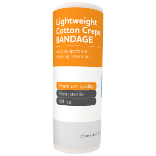 AEROCREPE Light Cotton Crepe Bandage 15cm x 4M Wrap/12 - ACL150 ,