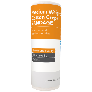 AEROCREPE Medium Cotton Crepe Bandage 15cm x 4M Wrap/12 - ACM150 ,