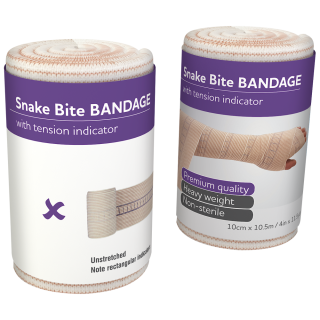 AEROFORM Snake Bite Bandage with Indicator 10cm x 10.5M Wrap/12 - AFHSB100 , 