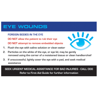 AEROGUIDE Eye Wound First Aid Card - AGEL ,