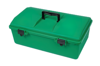 AEROCASE Green Plastic Tacklebox with 1 Liftout Tray 30 x 46.5 x 18cm - AKP0012 ,