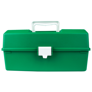 AEROCASE Green Plastic Tacklebox with 1 Tray 16 x 33 x 19cm - AKP001 ,