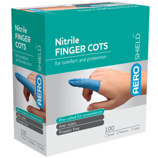 AEROSHIELD X-Large Nitrile Finger Cots Box/100 - ASN100-XL ,