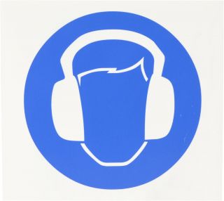 Sign - Symbol Only (Hearing Protection) 180 x 180mm P S/A - BS11B , 