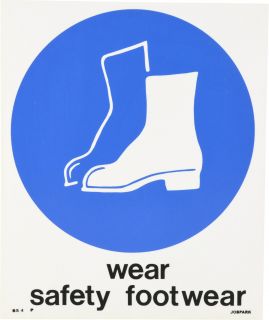 Sign - Wear Safety Footwear 480 x 600mm P - BS4 ,