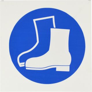 Sign - Symbol Only (Safety Boots) 180 x 180mm P S/A - BS4B ,