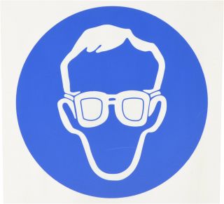 Sign - Symbol Only (Safety Glasses) 180 x 180mm P S/A - BS9B ,