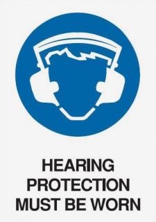 Sign - Wear Hearing & Face Protection In This Area 480 x 600mmP - BSN9 , 