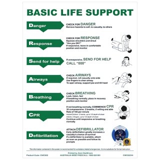AEROGUIDE CPR Wall Chart 21 x 29.7cm - CWC002 ,