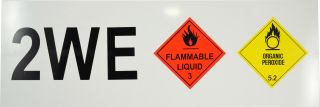 Sign - Hazchem with Letters and Symbol 600 x 200mm P - HAZQ3 , 