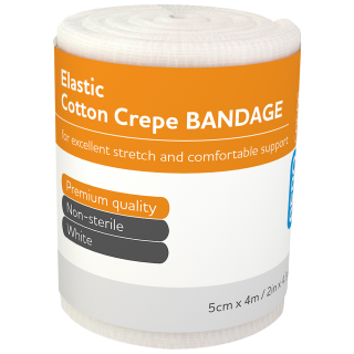 AEROCREPE Elastic Crepe Bandage 5cm x 4M Wrap/12 - ACE50 ,