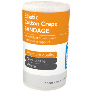 AEROCREPE Elastic Crepe Bandage 7.5cm x 4M Wrap/12 - ACE75 ,