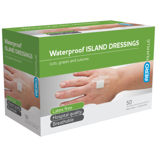 AEROFILM PLUS Waterproof Island Dressing 4 x 5cm Box/50 (GST FREE) - AFPW004 , 