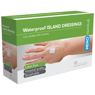 AEROFILM PLUS Waterproof Island Dressing 4 x 5cm Box/20 (GST FREE) - AFPW00420 ,