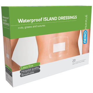 AEROFILM PLUS Waterproof Island Dressing 10 x 12cm Box/20 (GST FREE) - AFPW010 ,