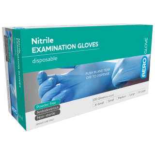AEROGLOVE Small Nitrile Powder-Free Gloves Box/100 - AGNPF01-S ,