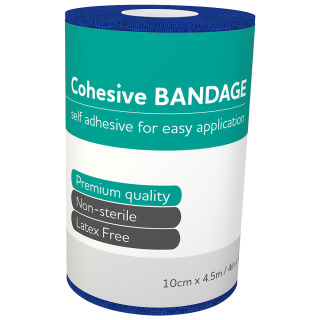 AEROBAN Cohesive Bandage 10cm x 4.5M Wrap/12 - ABCH100 ,