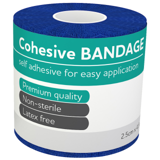 AEROBAN Cohesive Bandage 2.5cm x 4.5M Wrap/12 - ABCH25 ,