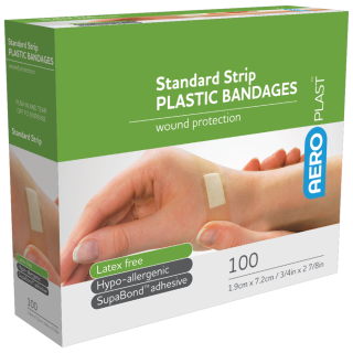 AEROPLAST Plastic Standard Strip 7.2 x 1.9cm Box/100 - AP101 ,