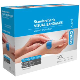 AEROPLAST Premium Visual Strip 7.5 x 2.5cm Box/100 - AV2000 , 