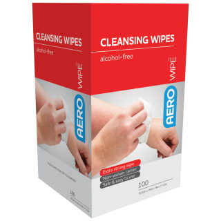 AEROWIPE Alcohol-Free Cleansing Wipes Box/100 - AW8100 ,