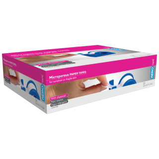 AEROTAPE White Microporous Paper Tape with Dispenser 2.5cm x 9.1M Box/12 - AP325D ,
