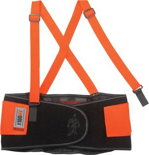 Ergodyne Proflex Economy Hi-Vis Orange Back Support - WEB-EPEHV , 