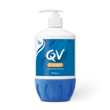 QV Cream 500g Pump - Squalene Moisturiser, Dry Skin - 10123 by QV, 