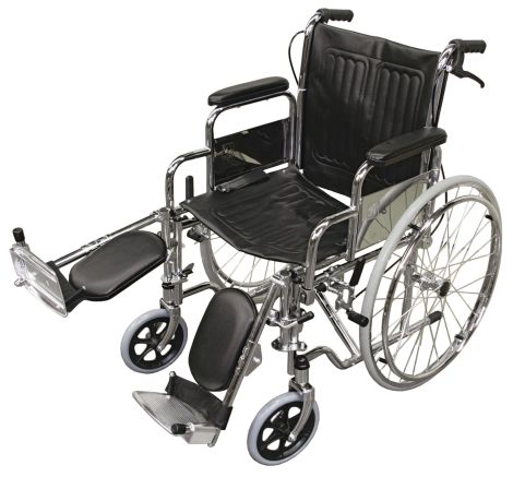 Wheelchair Standard with Drop Back Handles - Solid Tyres - Max Load 100kg - 250036 , 