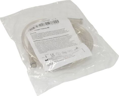 Oxygen Tubing Clear 2m Length with Connectors - 99527 ,