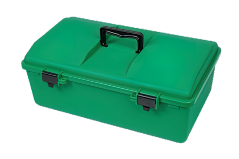 AEROCASE Green Plastic Tacklebox with 1 Liftout Tray 30 x 46.5 x 18cm - AKP0012 by Aero Healthcare,