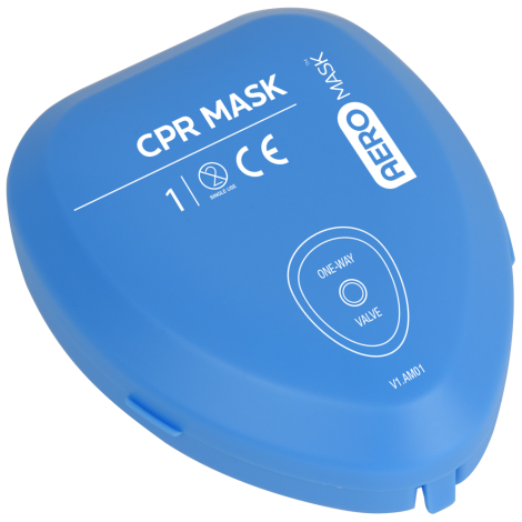 AEROMASK CPR Mask in hard cover (GST FREE) - AM01 by Aero Healthcare,