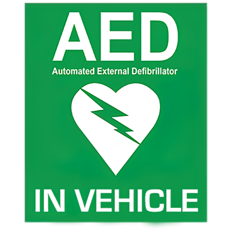 CARDIACT AED In Vehicle Window Sticker 10 x 12cm - CA-08 by CARDIACT,
