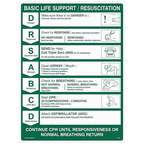 AEROGUIDE Poly CPR Wall Chart 60 x 45cm - CWC003 by Aero Healthcare,