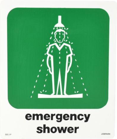 Sign - Emergency Shower 250 x 300mm - GS2 , 