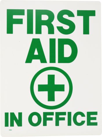 Sign -  First Aid In Office 280 x 380mm P - GS6A , 